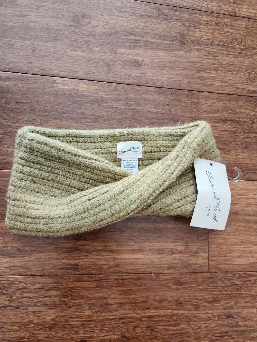 New Universal Thread Women's Olive Twisted Knit Headband Winter
